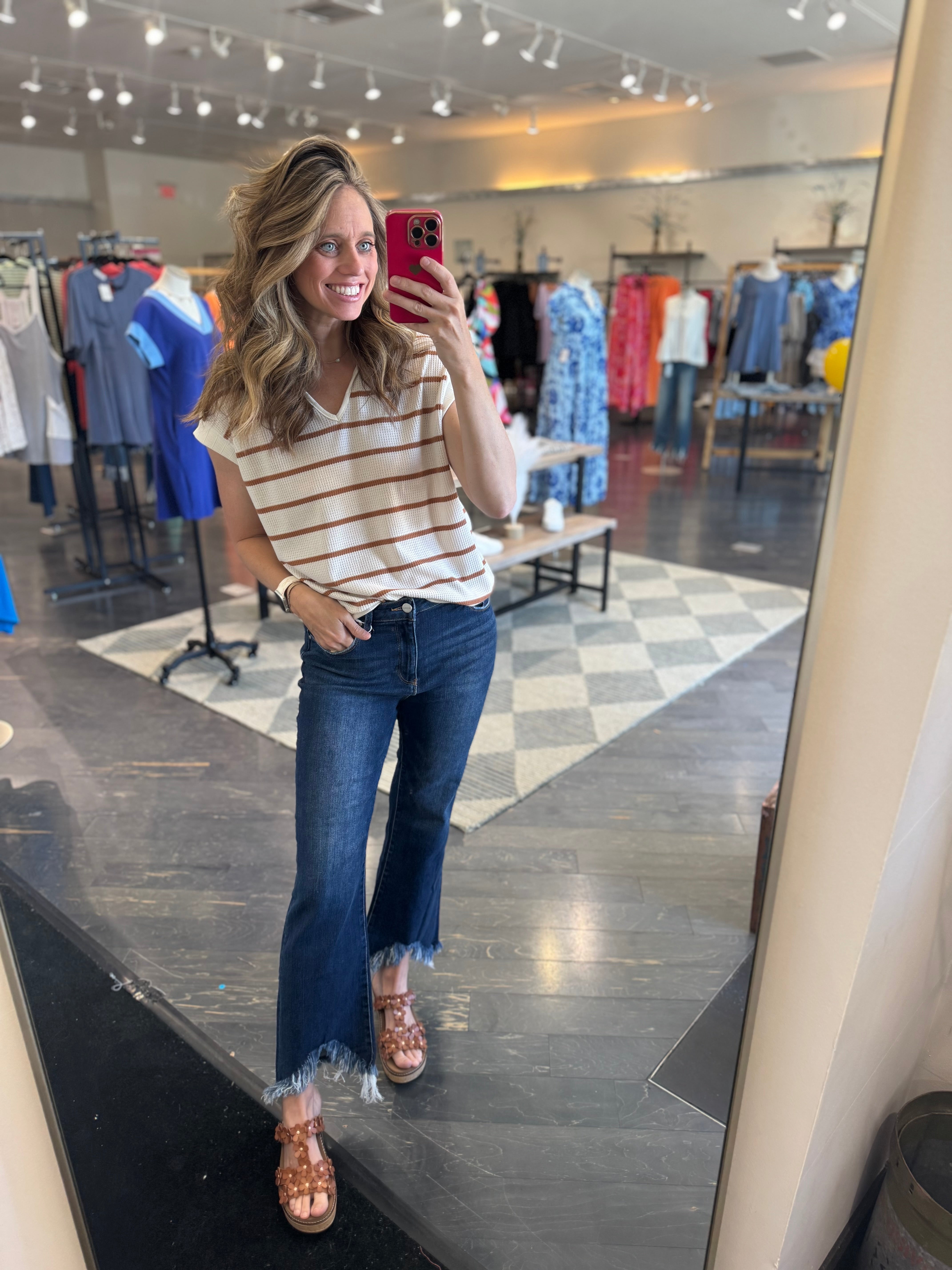 Shark Bite Crop Jeans