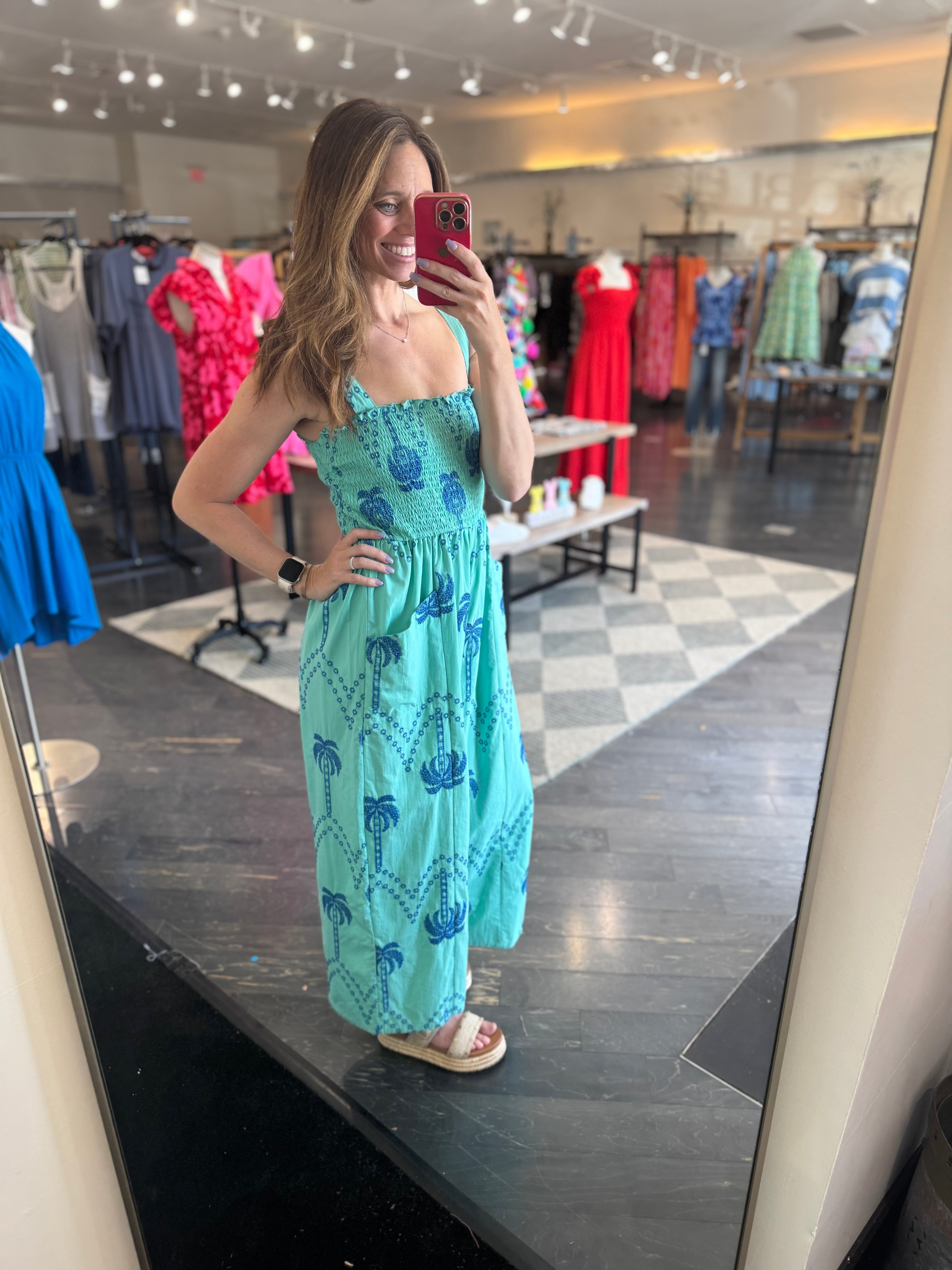 Palm Print Jumpsuit